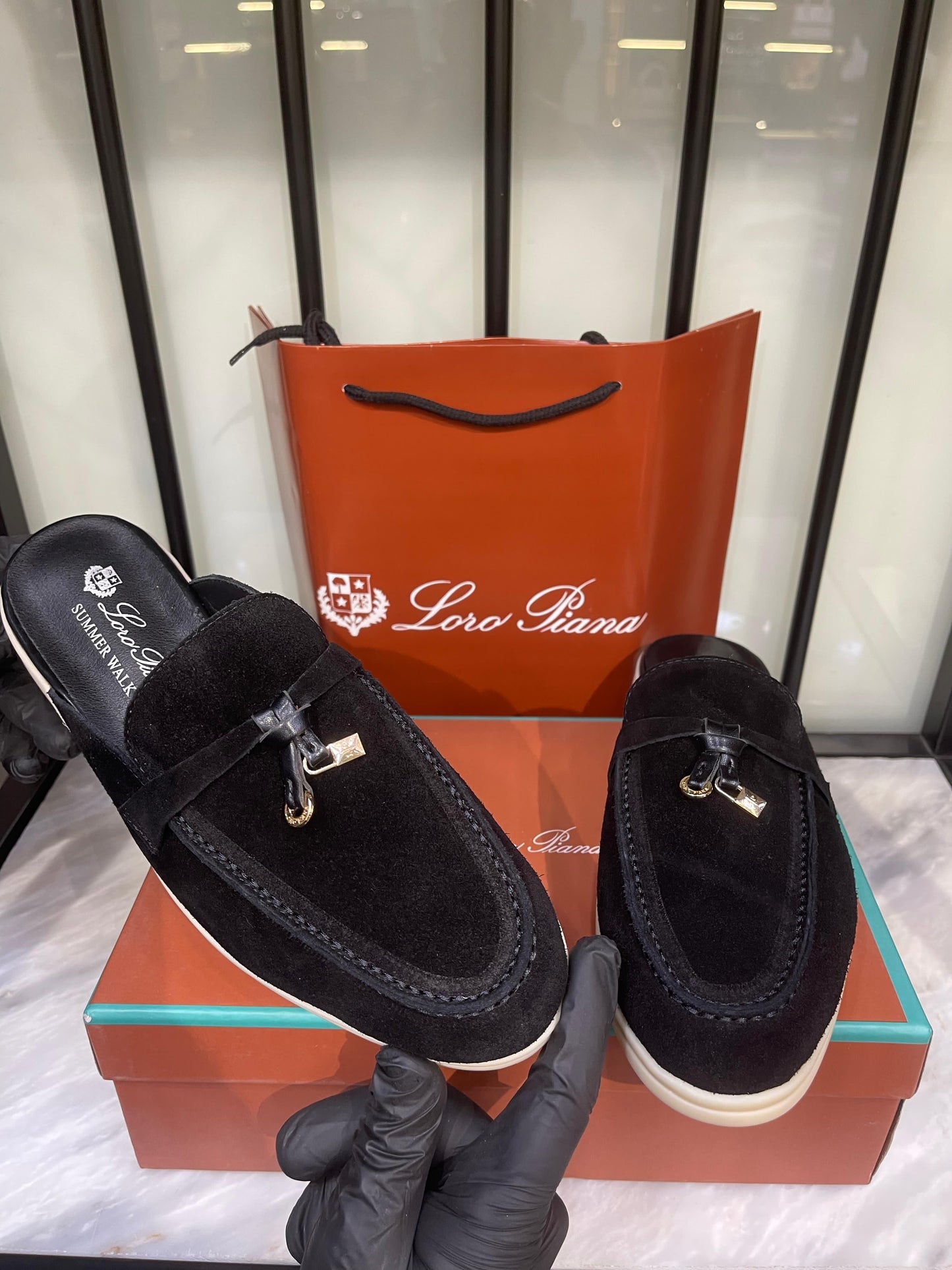 Loro Piana Charms Walk Babouche Loafer