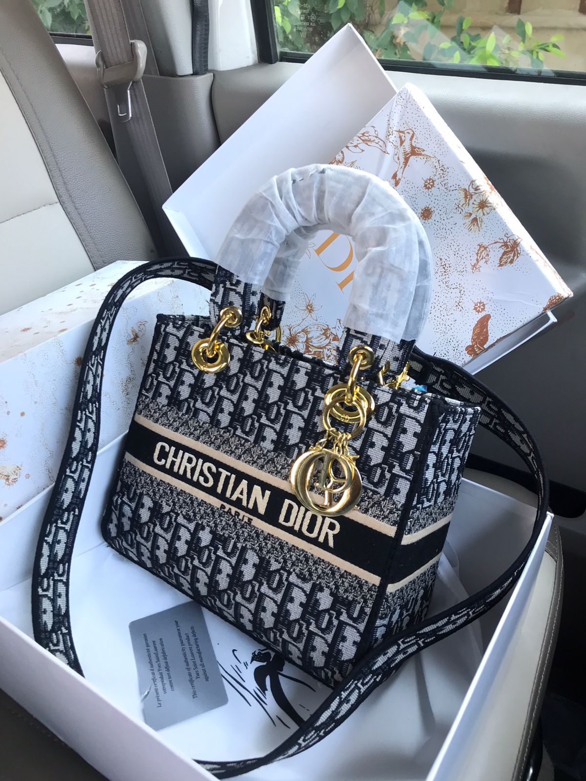 Christian Dior embroidery bag
