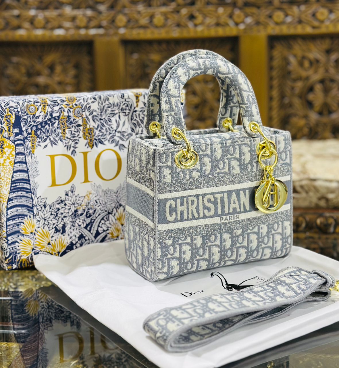 Christian Dior embroidery bag