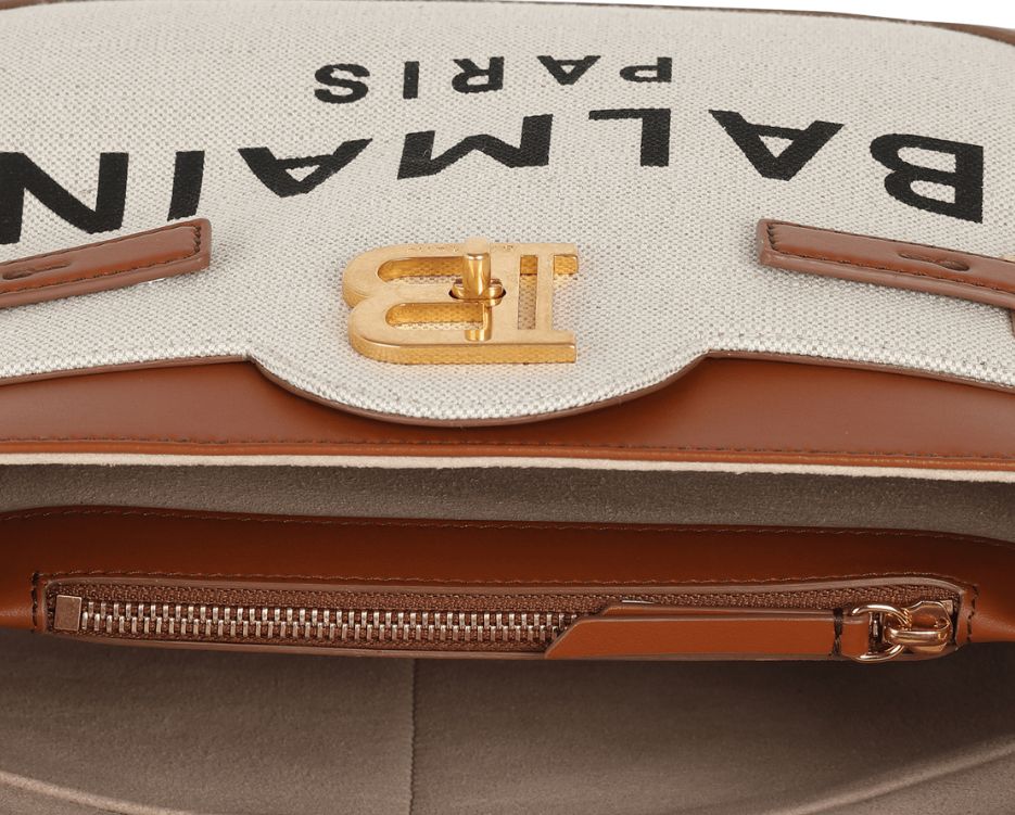 Balmain B-Buzz Top Handle Canvas Bag