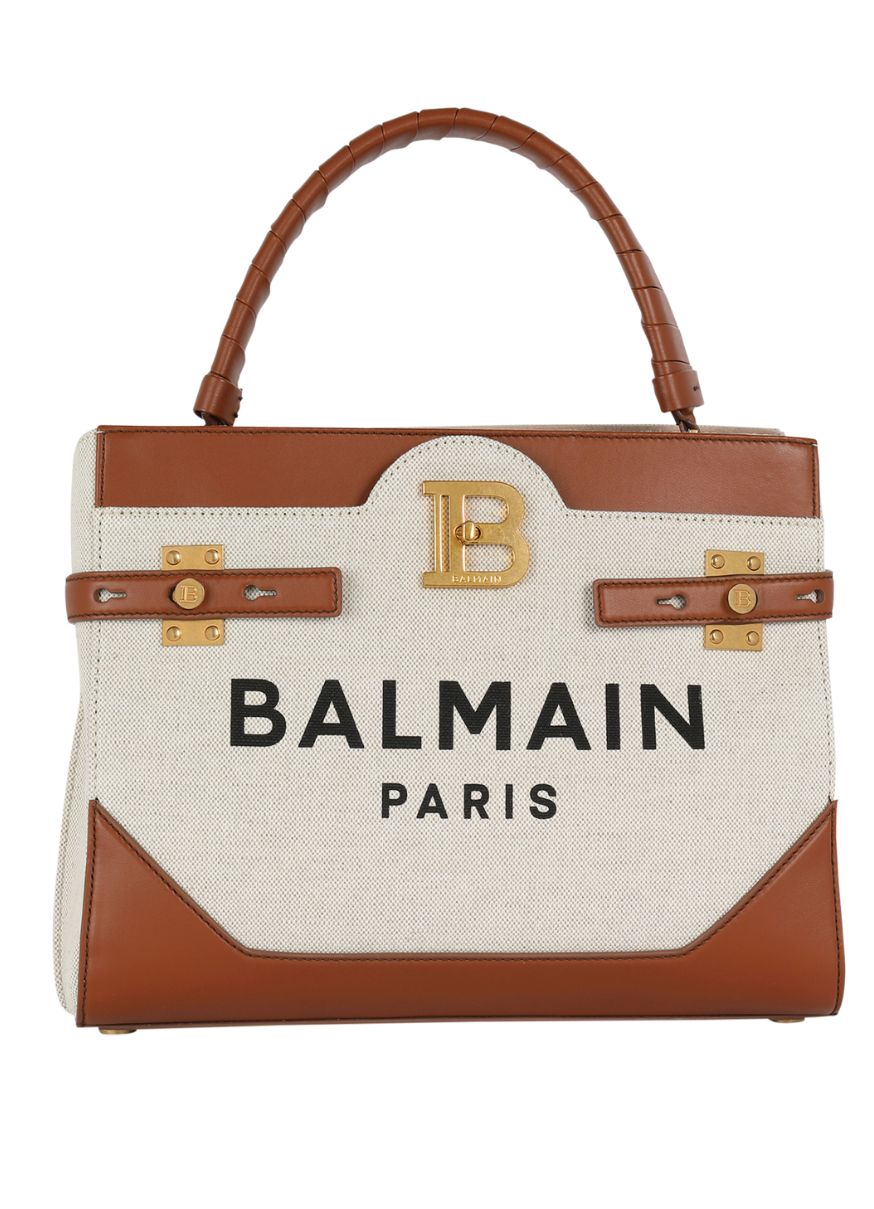 Balmain B-Buzz Top Handle Canvas Bag