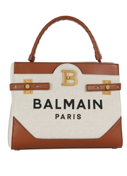 Balmain B-Buzz Top Handle Canvas Bag
