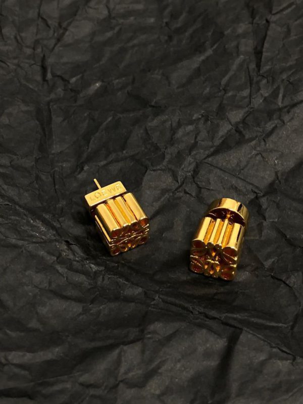 loewe gold plated sterling anagram stud earrings - Image 7