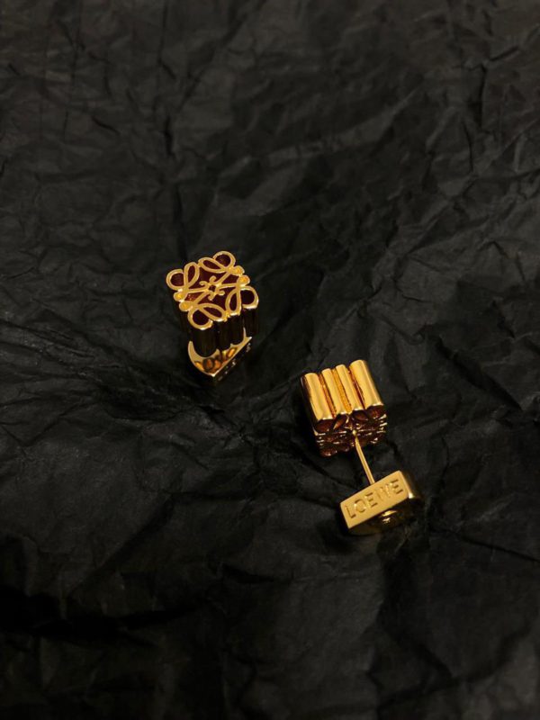 loewe gold plated sterling anagram stud earrings - Image 2