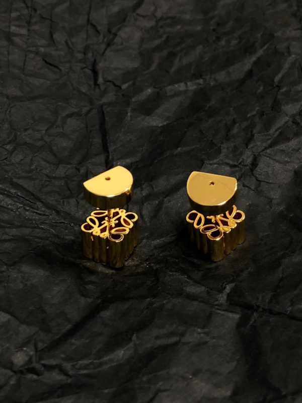 loewe gold plated sterling anagram stud earrings - Image 6